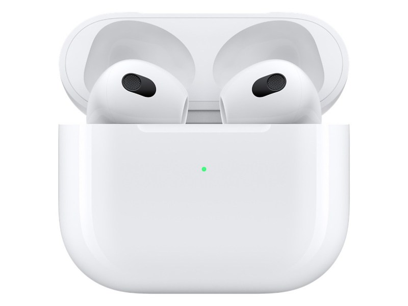 Apple AirPods 3 MagSafe w ładowarce widok od przodu