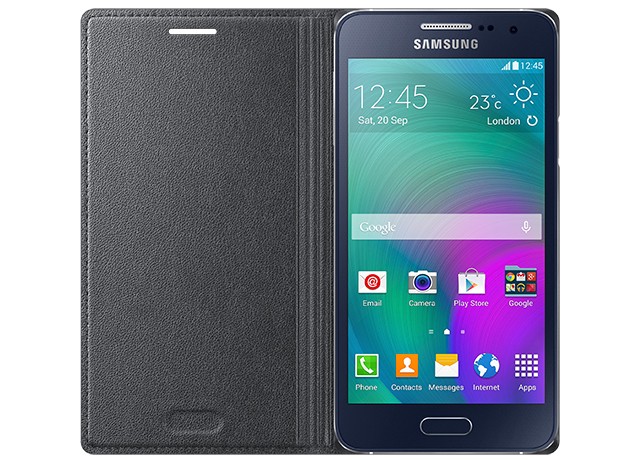 Samsung Galaxy A3 Flip Cover Charcoal Black
