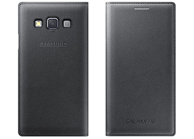 Samsung Galaxy A3 Flip Cover Charcoal Black