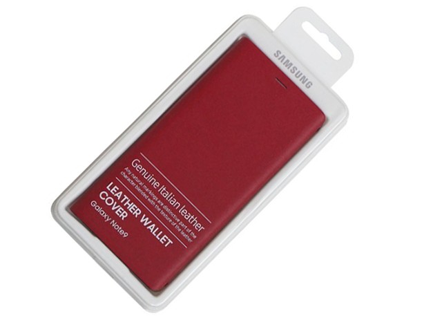 Samsung Galaxy Note 9 Leather Cover Red