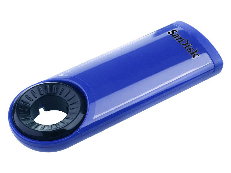 Pendrive SanDisk Cruzer Dial 32GB USB2.0 niebieski profil tył