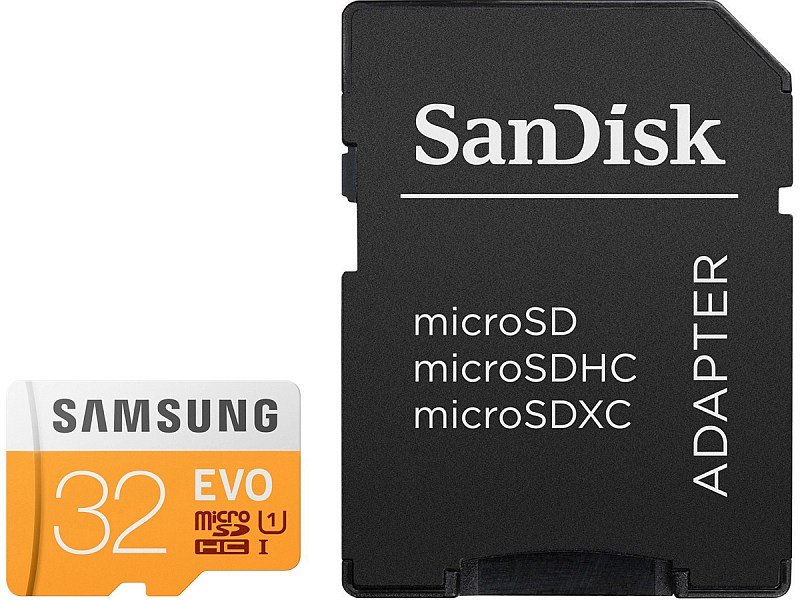 Samsung EVO microSDHC 32GB U1 48MB/s adapter