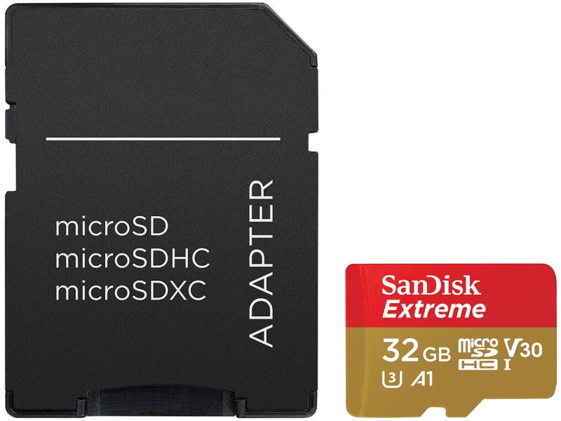 SanDisk Extreme microSDHC 32GB A1 Class3 100MB/s adapter