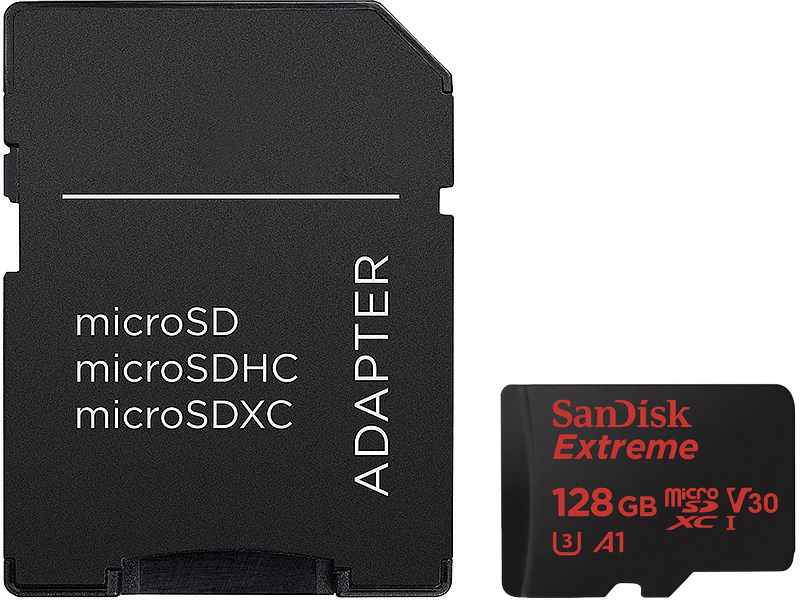 SanDisk Extreme microSDXC 128GB A1 Class3 90MB/s adapter