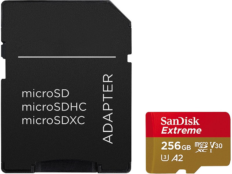 SanDisk Extreme microSDXC 256GB A1 Class3 190MB/s adapter