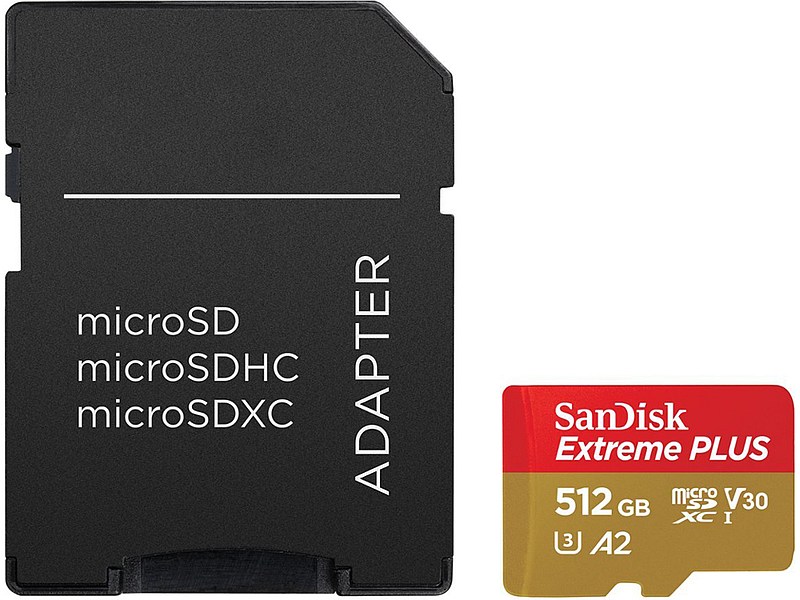 SanDisk Extreme microSDXC 512GB A1 Class3 190MB/s adapter