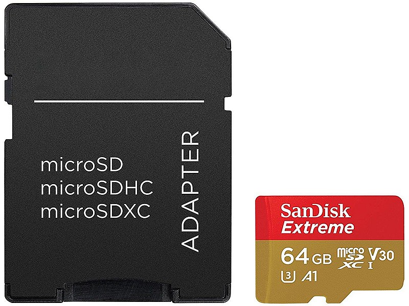 SanDisk Extreme microSDXC 64GB A1 Class3 100MB/s adapter