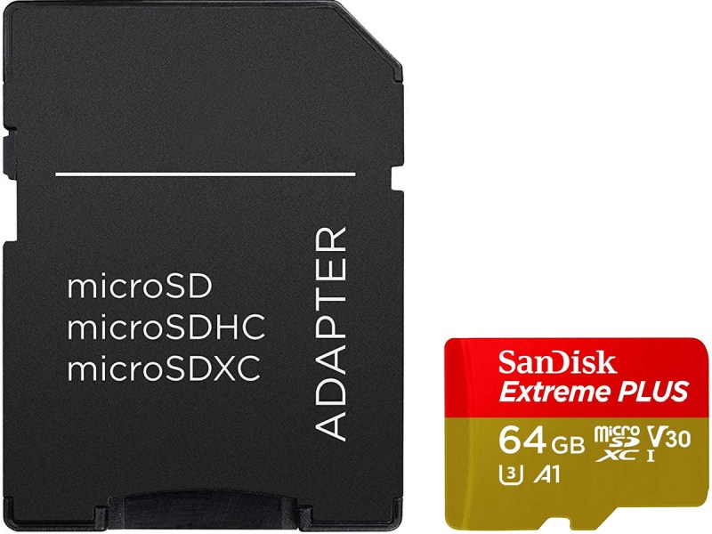 SanDisk Extreme PLUS microSDXC 64GB A1 Class3 100MB/s adapter
