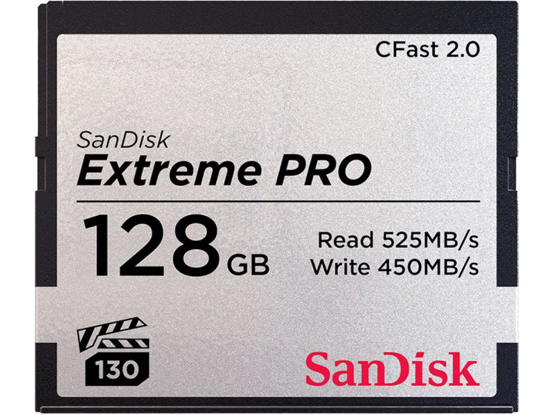 SanDisk Extreme PRO 128GB 525GB/s CFast 2.0 góra