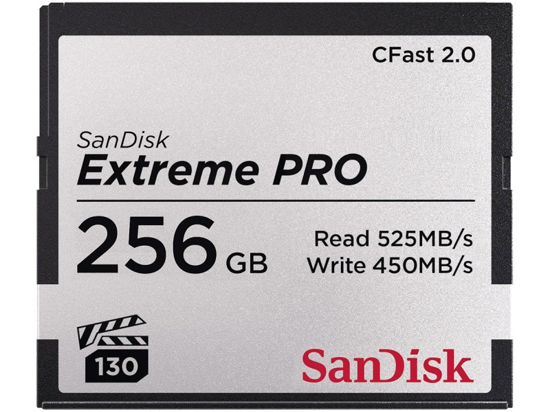 SanDisk Extreme PRO 256GB 525GB/s CFast 2.0 góra