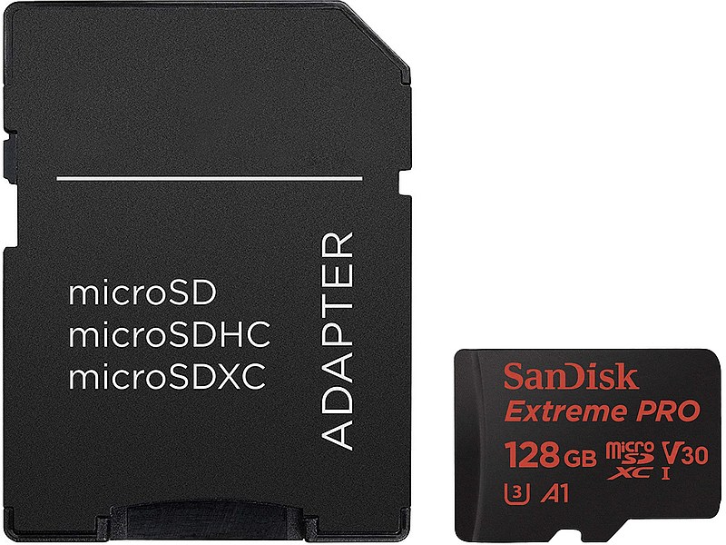 SanDisk Extreme PRO microSDXC 128GB A1 Class3 100MB/s adapter