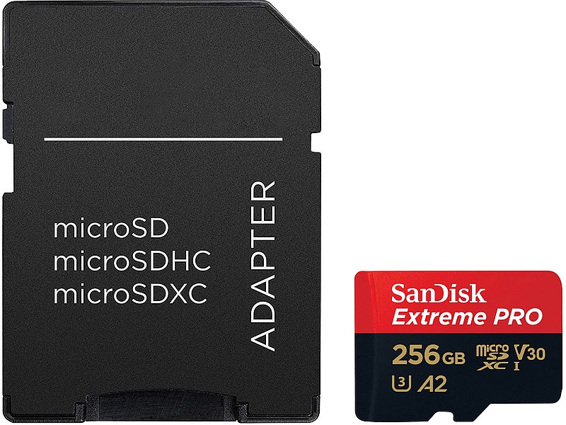 SanDisk Extreme PRO microSDXC 256GB A1 Class3 170MB/s adapter