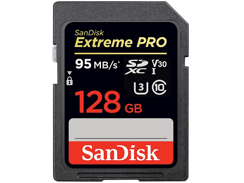 SanDisk Extreme PRO SDXC 128GB U3 V30 95MB/s profil