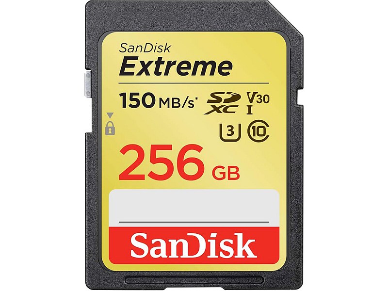SanDisk Extreme SDXC 256GB U3 V30 150MB/s profil