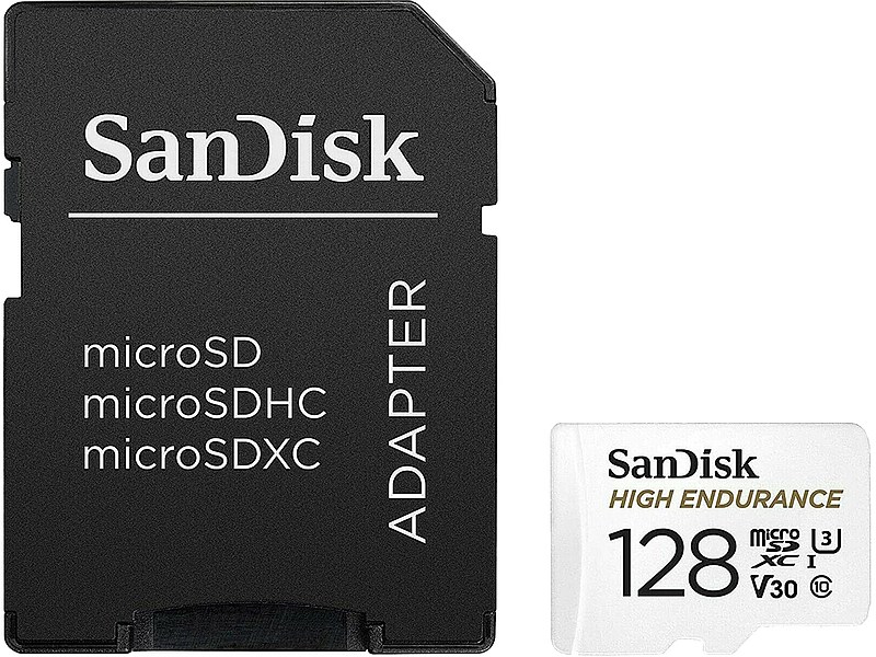 SanDisk High Endurance microSDXC 128GB Class3 100MB/s adapter
