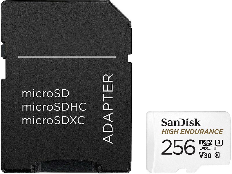 SanDisk High Endurance microSDXC 256GB Class3 100MB/s adapter