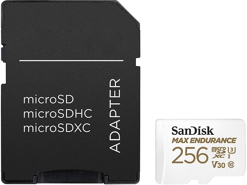 SanDisk Max Endurance microSDXC 256GB Class3 100MB/s adapter