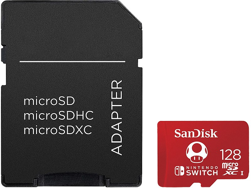 SanDisk Nitendo Switch microSDXC 128GB U3 100MB/s adapter