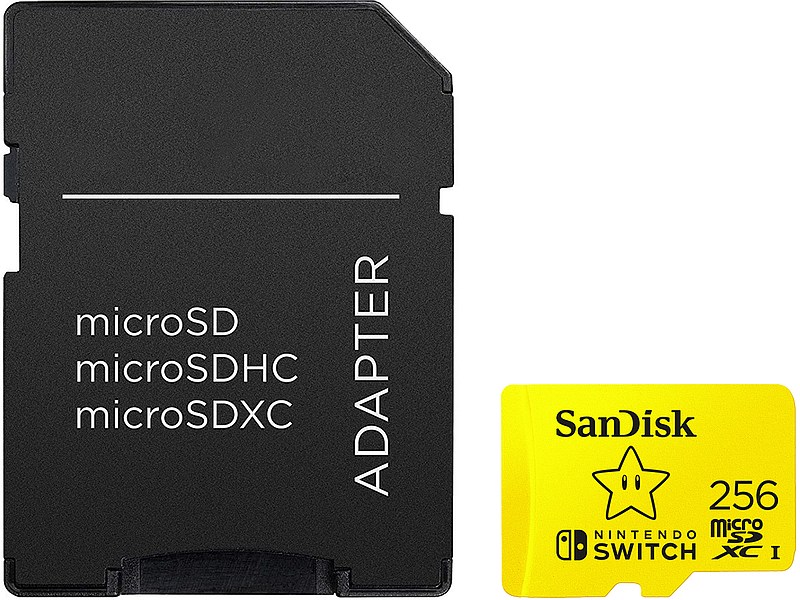 SanDisk Nitendo Switch microSDXC 256GB U3 100MB/s adapter
