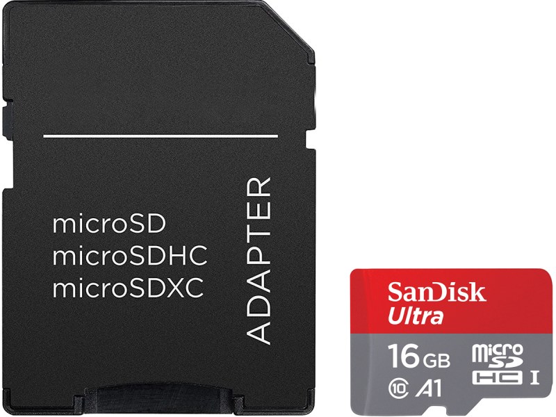 SanDisk Ultra microSDHC 16GB A1 Class10 98MB/s adapter