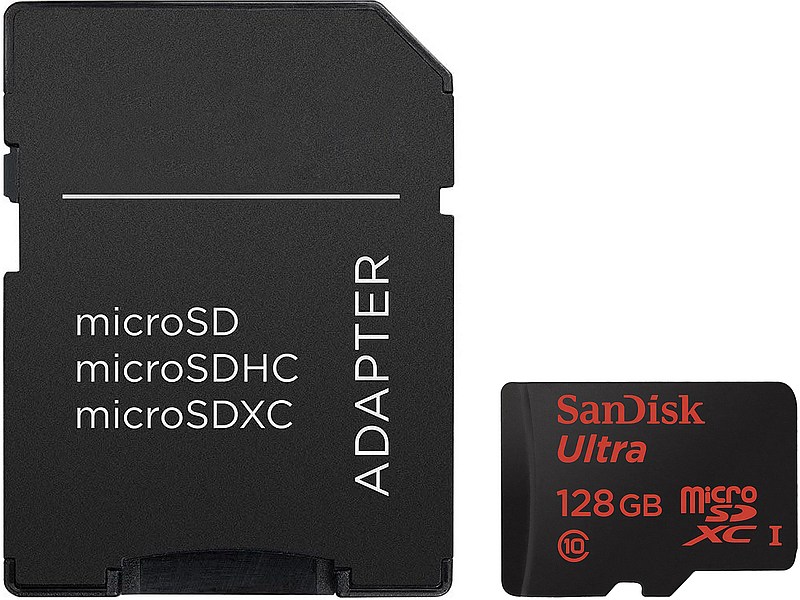 SanDisk Ultra microSDXC 128GB Class10 80MB/s adapter