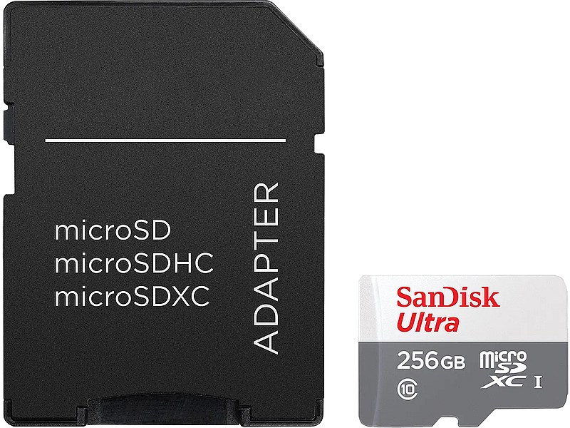 SanDisk Ultra microSDXC 256GB Class10 100MB/s adapter