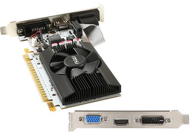 MSI GeForce GT 730 2GB GDDR5 LP porty