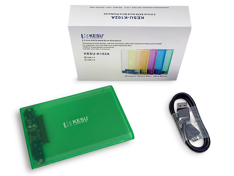 KESU K120A HDD USB 3.0 Green zestaw