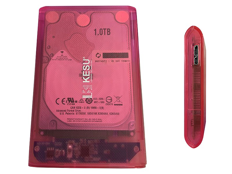 KESU K120A HDD USB 3.0 Red przykład