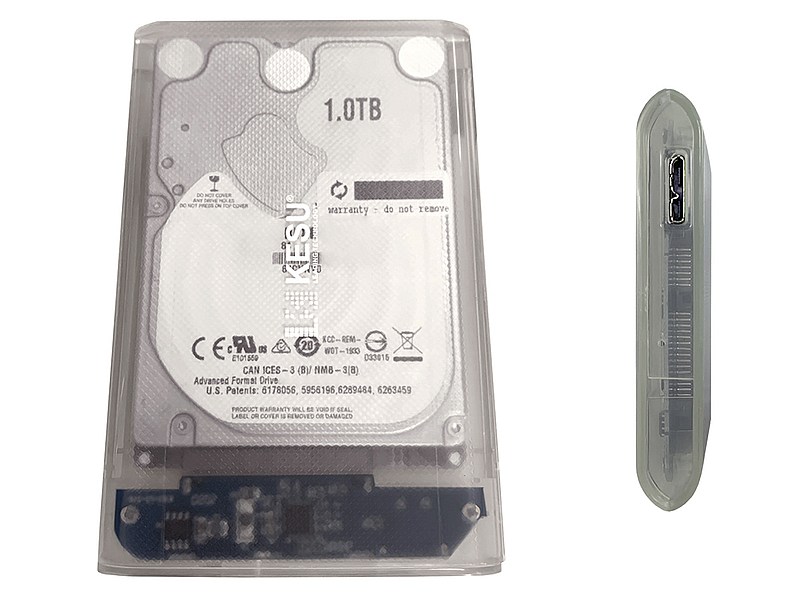 KESU K120A HDD USB 3.0 Transparent przykład