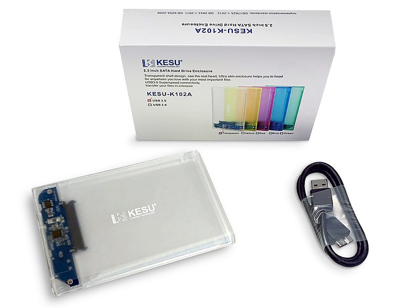 KESU K120A HDD USB 3.0 Transparent zestaw