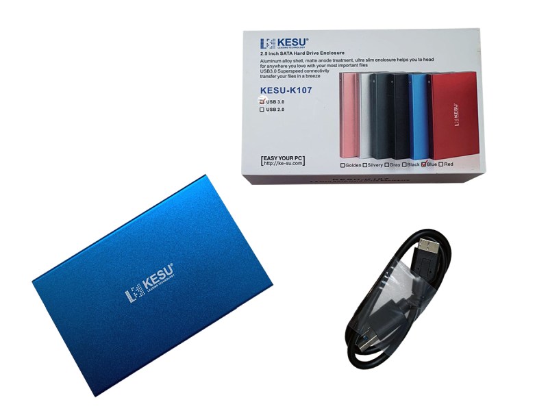 KESU K107 HDD USB 3.0 Blue zestaw