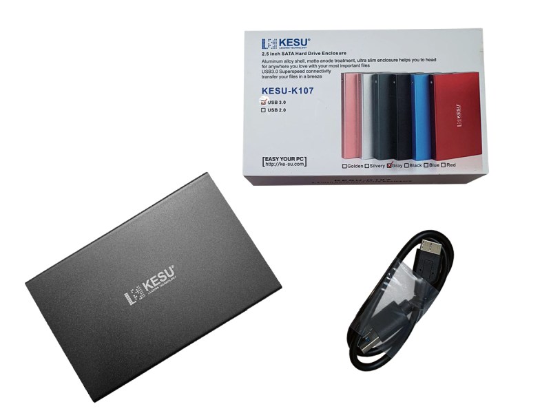 KESU K107 HDD USB 3.0 Gray zestaw