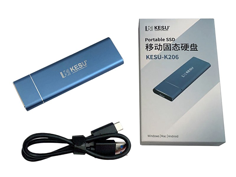 KESU K206 SSD M.2 USB-C Blue złącze