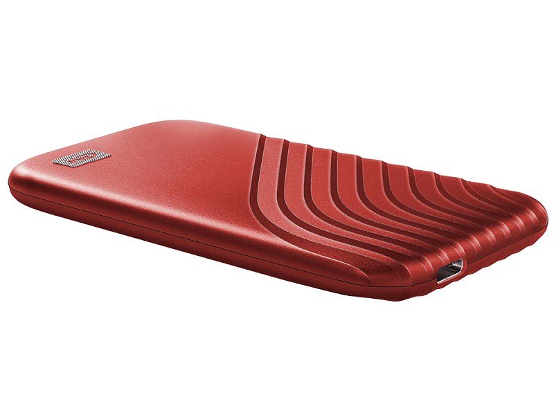 Dysk przenośny SSD WD My Passport 1TB Red profil prawy