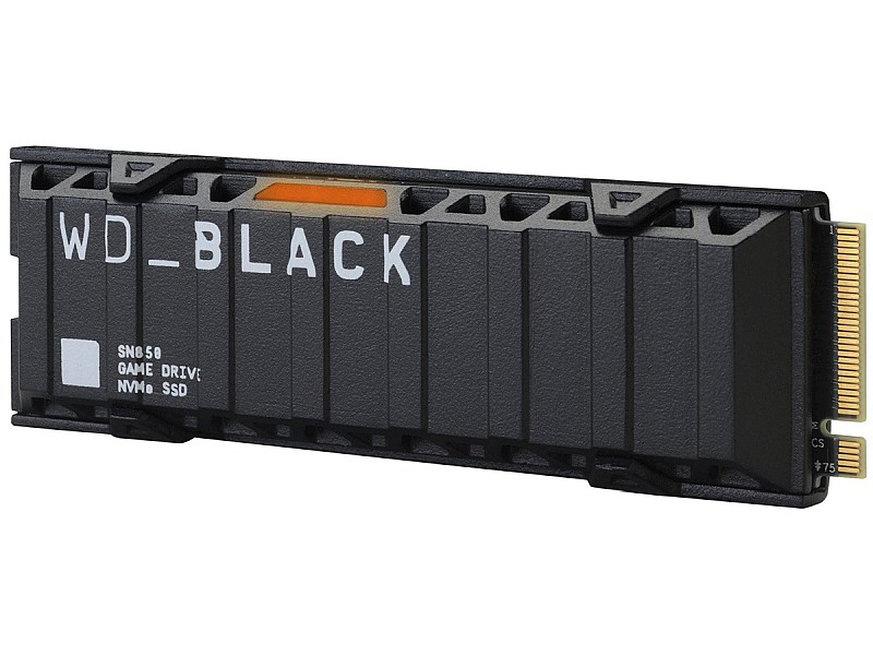 WD Black SN850 2TB M.2 PCIe NVMe z radiatorem złącze
