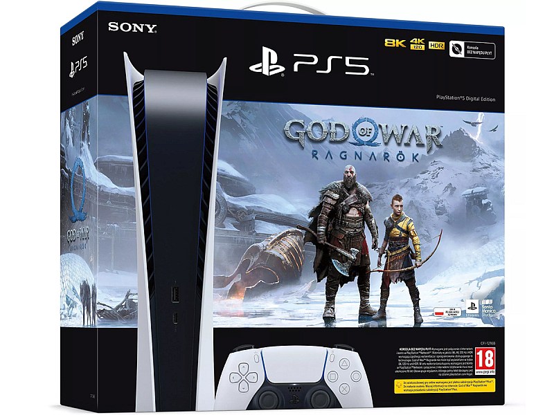 Konsola SONY PlayStation 5 Digital + God of War: Ragnarök opakowanie