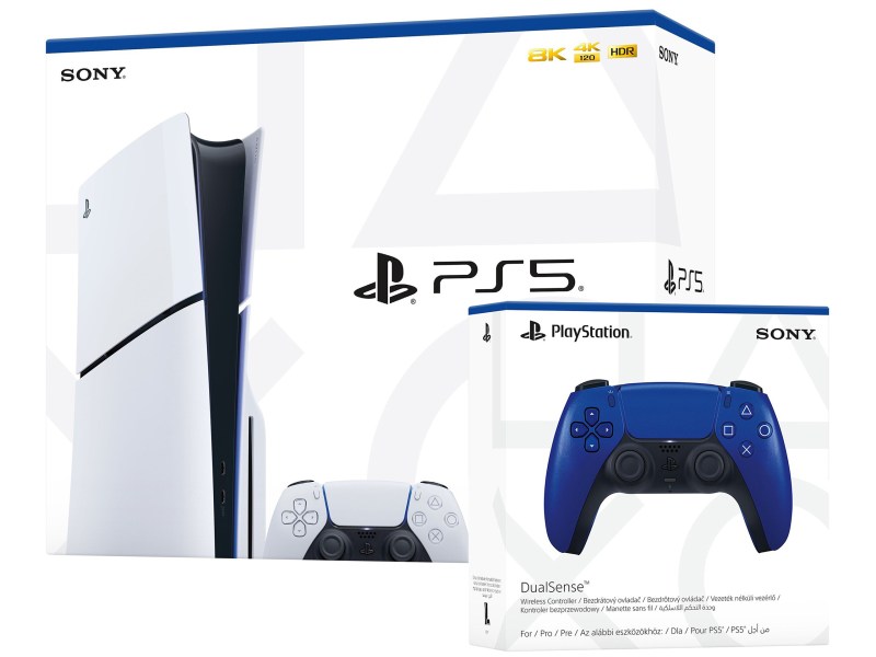 Konsola SONY PlayStation 5 Slim Blu-Ray opakowanie dodatkowy kontroler Cobalt Blue