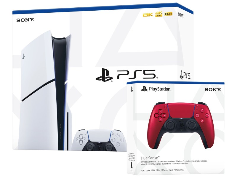 Konsola SONY PlayStation 5 Slim Blu-Ray opakowanie dodatkowy kontroler Volcanic Red