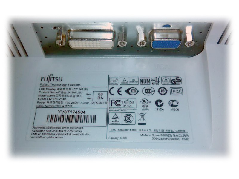 Fujitsu B19-6 LED porty