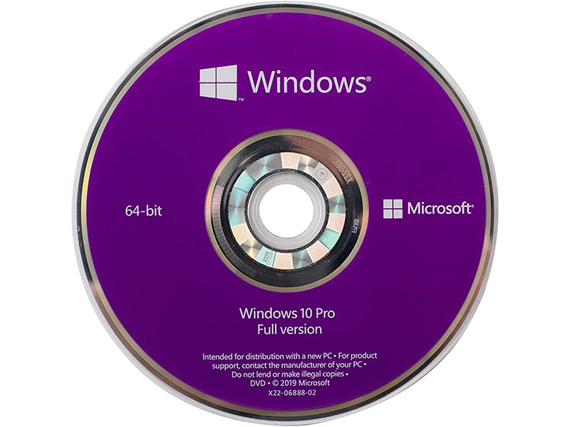 MS Windows 10 PRO 64 bit DVD front