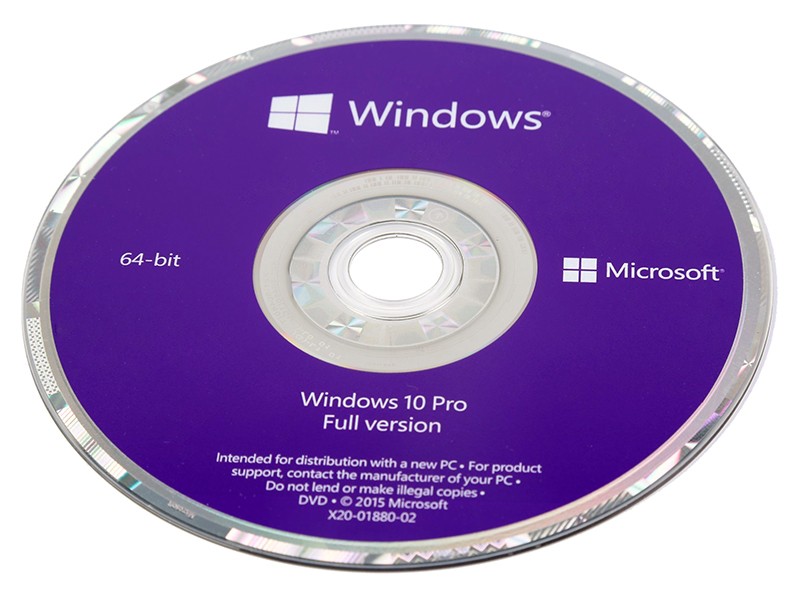 MS Windows 10 PRO 64 bit DVD perspective