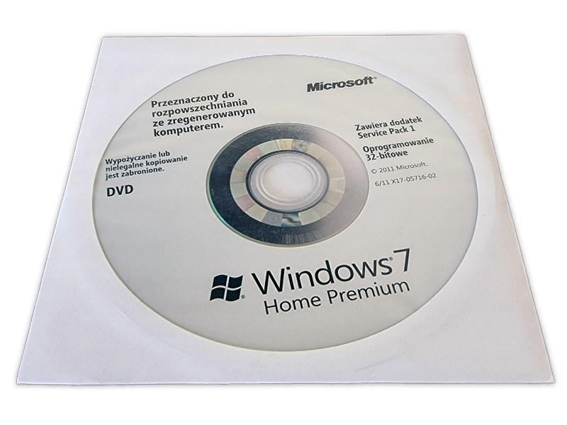 MS Windows 7 Home Premium 32-bit DVD PL profil