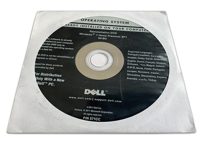 MS Windows 7 Home Premium 64-bit DVD Dell