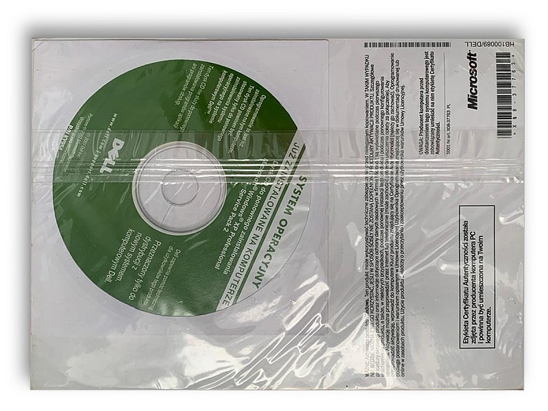 MS Windows XP Professional płyta intalacyjna tył