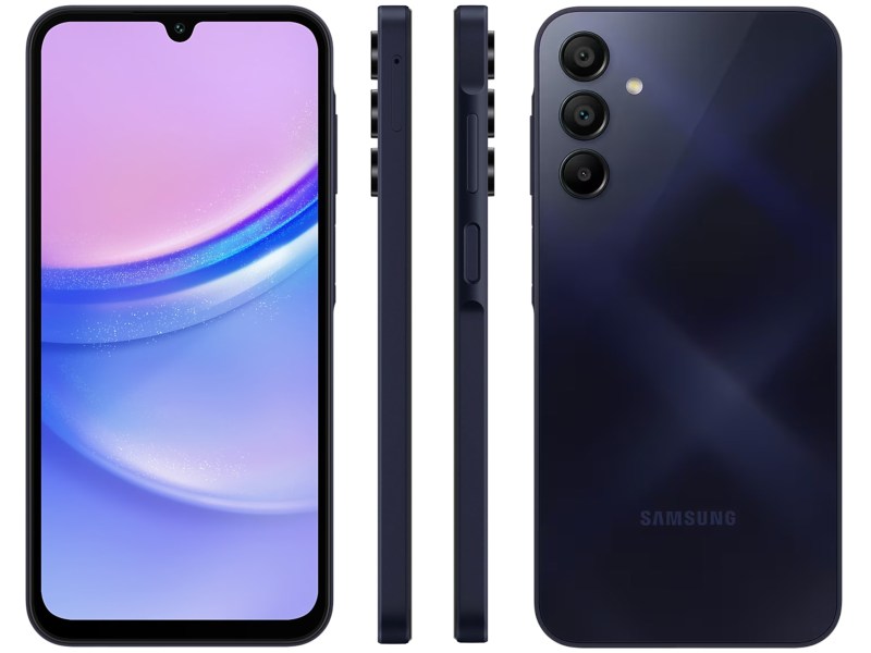 Samsung Galaxy A15 Blue Black z każdej strony
