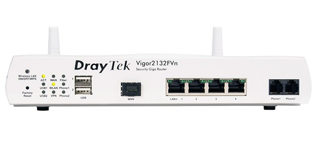 Router światłowodowy DrayTek Vigor 2132 FVn porty